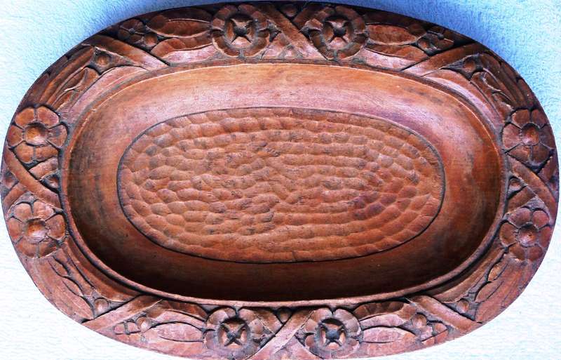 Carved wooden bowl