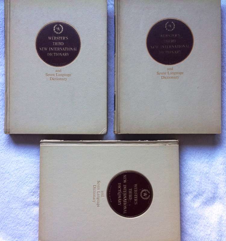 WEBSTER'S THIRD NEW INTERNATIONAL DICTIONARY - NOAH WEBSTER - COMPLETE 3 VOLUME SET