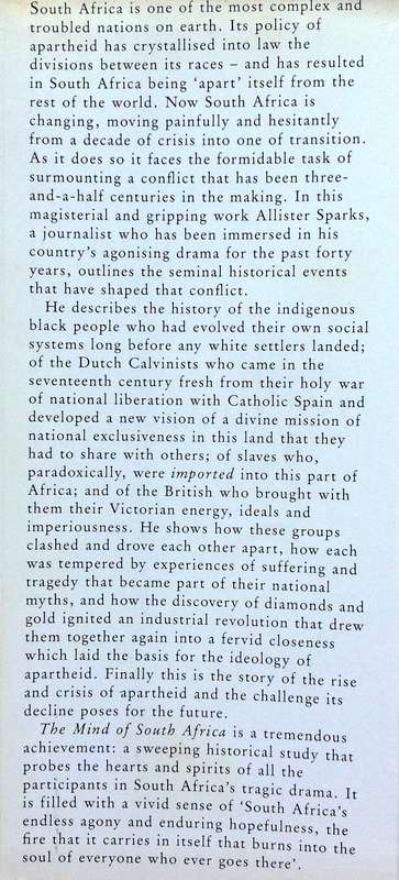 The Mind of South Africa - Allister Sparks - Hardcover