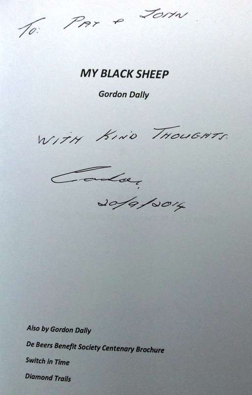 My black sheep - Gordon Dally    Book signed by Author