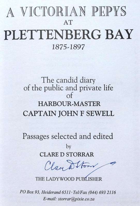 Portrait of Plettenberg Bay - Patricia Storrar - Hardcover    Book signed by Author