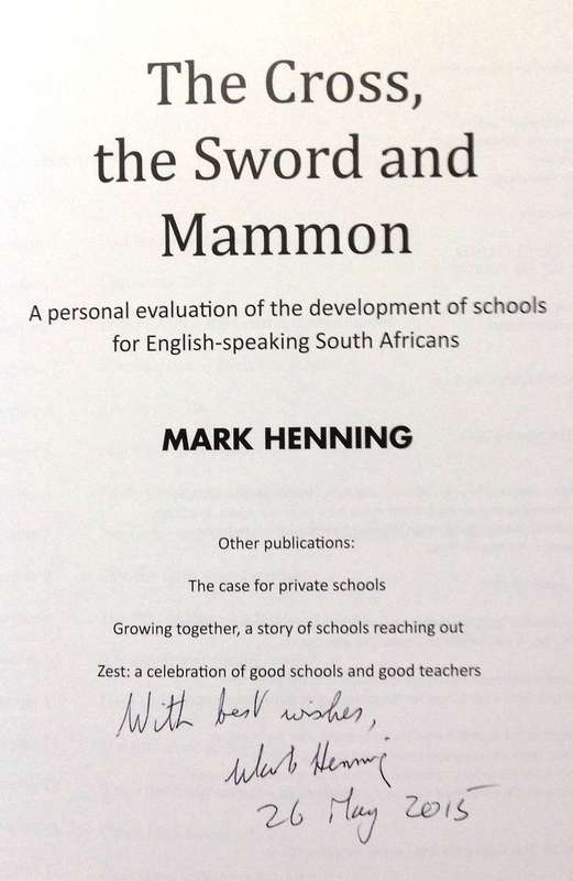 The Cross, the Sword and Mammon - Mark Henning    Book signed by Mark Henning