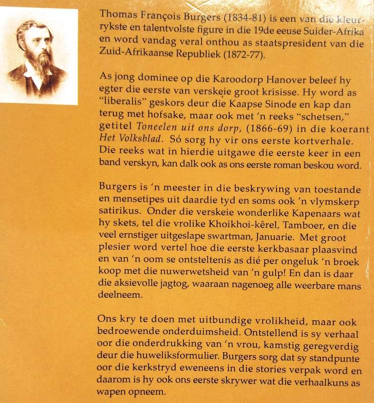 Tonele uit ons dorp (Hanover) - Suid-Afrikaanse verhale - Thomas Francois Burgers