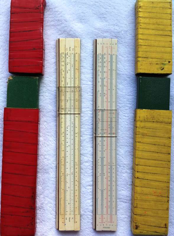 Two Faber Castell Slide Rules - Classic 1/87 Rietz System - Made in Stein near Nuremberg, Germany