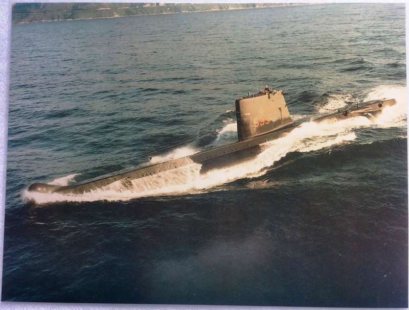 Eight laminated prints of Daphne Class Submarine SAS Johanna van der Merwe (S99)