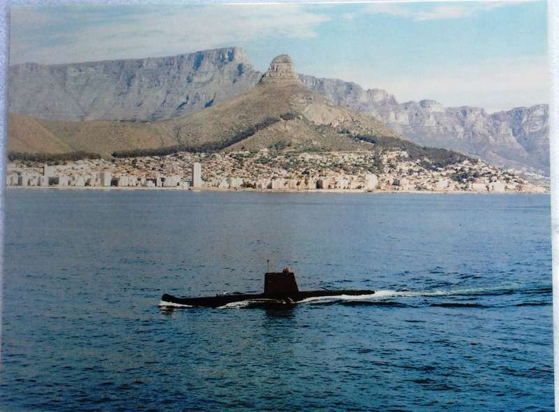 Eight laminated prints of Daphne Class Submarine SAS Johanna van der Merwe (S99)