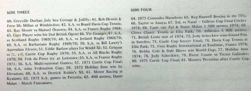 25 Years of SA Sporting Highlights 1950 - 1975 - Double Set Long Playing Records