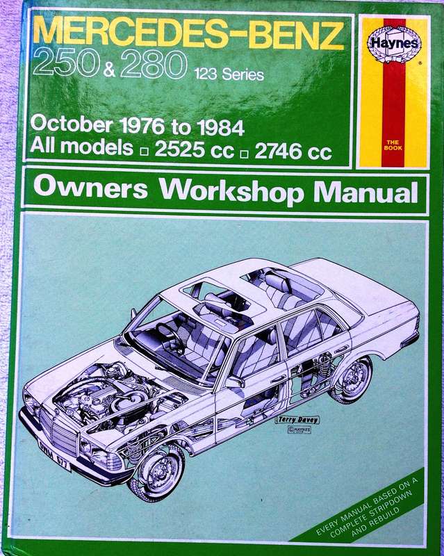 Mercedes-Benz 250 & 280 - 123 Series - October 1976 to 1984 - All models - 2525cc and 2746cc