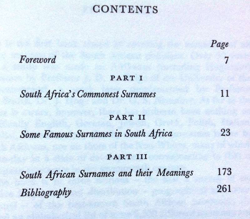 South African Surnames - Eric Rosenthal - Hardcover - Book signed by Author