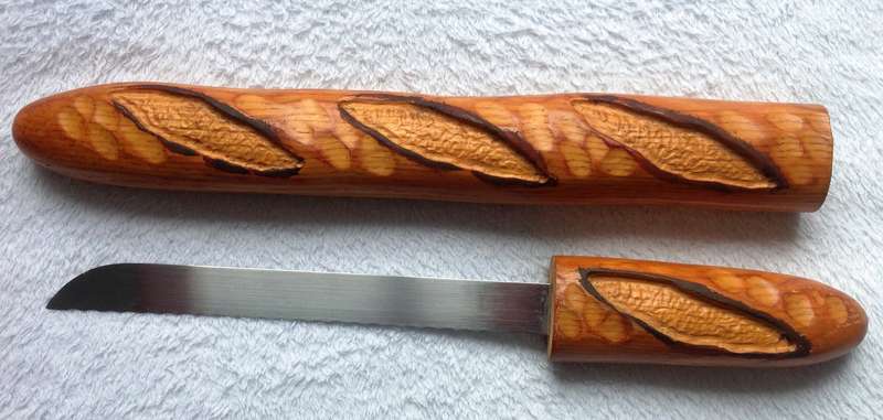Vintage Wooden Cuzin Baguette Bread Knife - French Farmhouse Kitchen  Made In france - Cuzin Inox