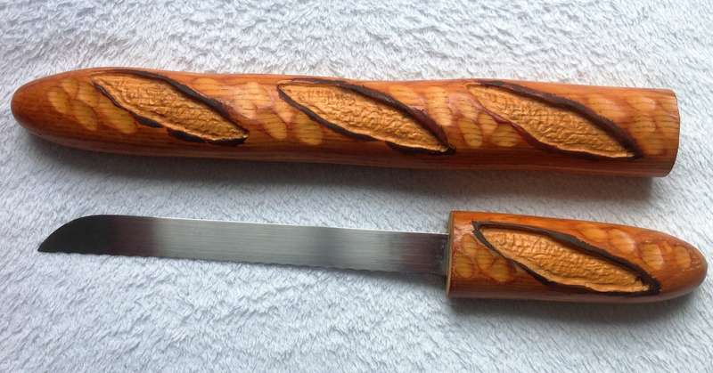 Vintage Wooden Cuzin Baguette Bread Knife - French Farmhouse Kitchen  Made In france - Cuzin Inox