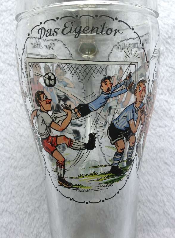 Original BMF Pewter Lidded Glass Beer Stein - Boot-shaped - Made in West Germany