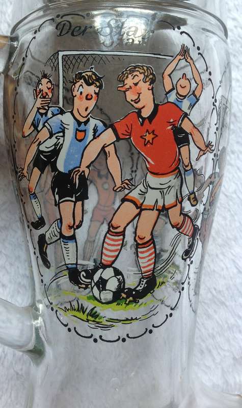 Original BMF Pewter Lidded Glass Beer Stein - Boot-shaped - Made in West Germany