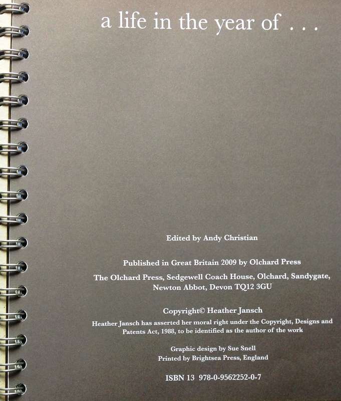 Heather Jansch's Diary - a year in the life of...Hardcover  Edited by Andy Christian