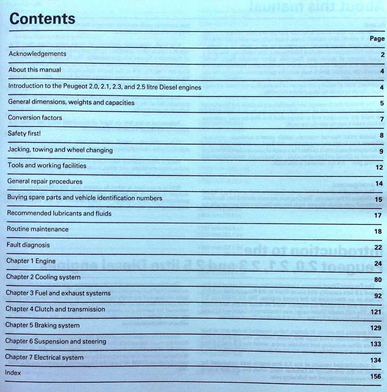 Haynes Peugeot 504 and 505 Diesel Engine 1974 - 1990-Owners Workshop Manual-Haynes Book No 1607