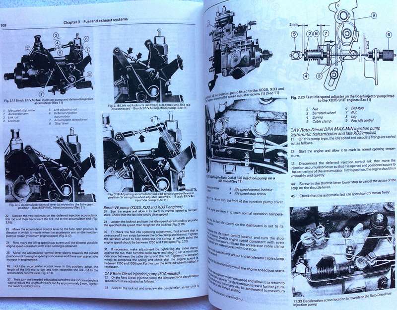 Haynes Peugeot 504 and 505 Diesel Engine 1974 - 1990-Owners Workshop Manual-Haynes Book No 1607