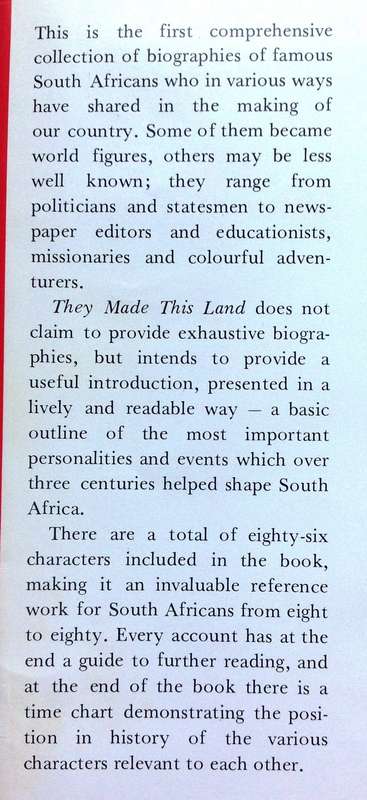 They made this Land - Eighty Six characters from South African History - Hardcover - Jay Heale