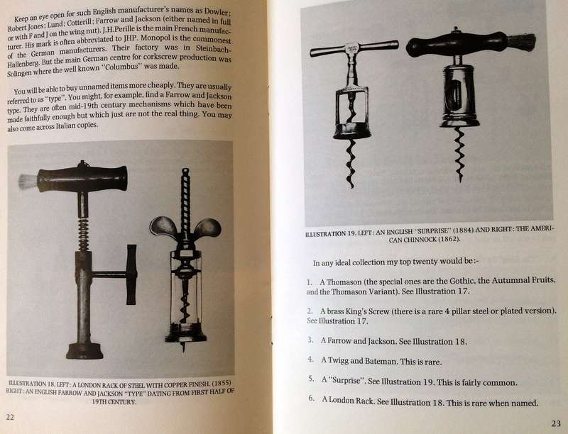 A Guide to Corkscrew Collecting - Peter Coldicott AND a beautiful natural wooden handle corkscrew