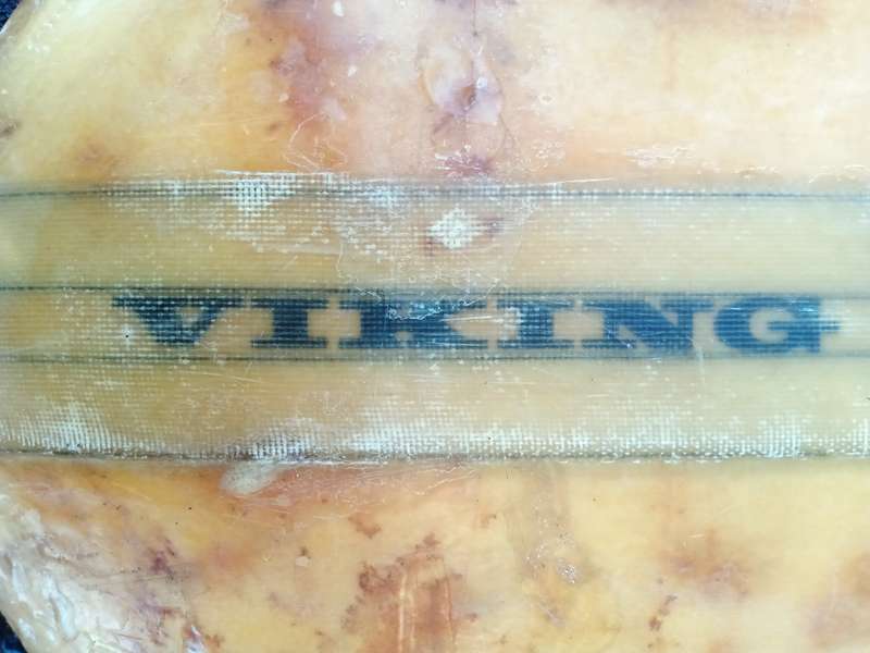 Vintage Viking Long Board Surf Board 1960's - Board has beautiful golden patina of age