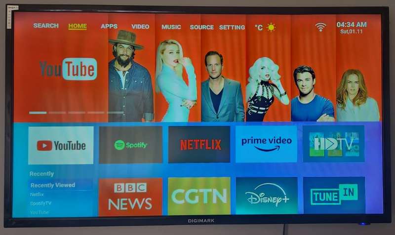 PLEASE READ! Digimark 40" Smart Tv, With Stand, Remote, Working