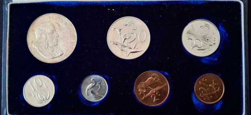 1965 RSA COMPLETE  SET WITH SOUTH AFRICA AND SUID AFRIKA COINS