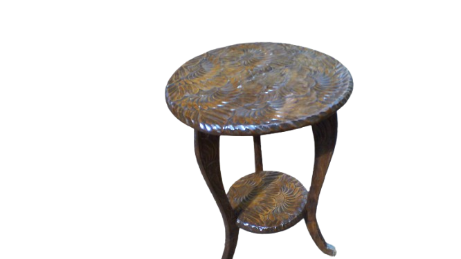 Antique Arts And Crafts Liberty & Co. Japanese Carved Side Table Wine Table