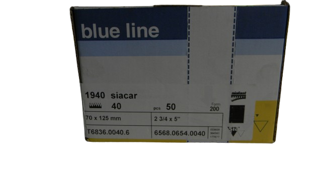 BLUE LINE 1940 Siacar Sand Papers size 70 x 125mm, 50pcs