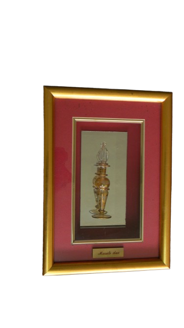 Vintage Bohemian Etched Ruby On A Frame
