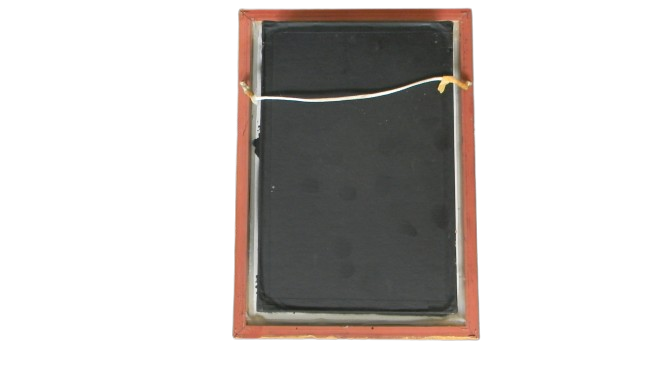Vintage Bohemian Etched Ruby On A Frame