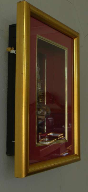 Vintage Bohemian Etched Ruby On A Frame