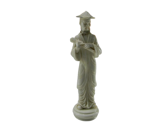 Handmade A. Giannelli Chinese Scholar Figurine - Signed, European Craftsmanship