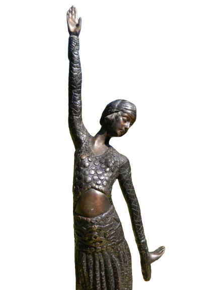 Chiparus  Bronze Sculpture Art Deco Dancer Hot Cast Figurine Statue
