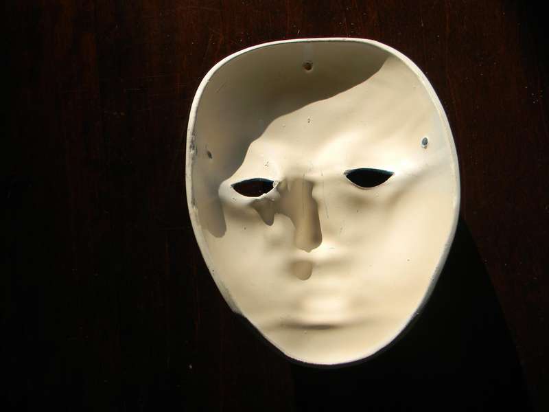 Vintage Mardi Gras Mask Matte Finish Hand Painted Ribbons Ugottac