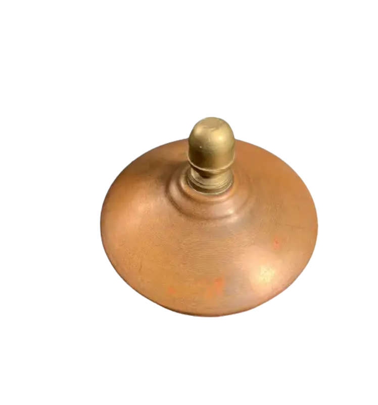 19th Century Copper Kettle with Brass Floral Decoration
