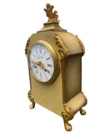 Le Castel Golden Bronze Louis XVI - Marie Antoinette Mantle Clock