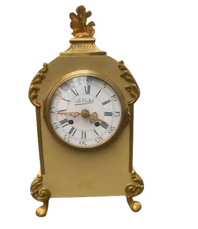 Le Castel Golden Bronze Louis XVI - Marie Antoinette Mantle Clock