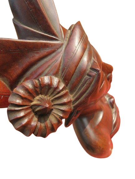 Beautiful Hand Carved Wood Polynesian Bust