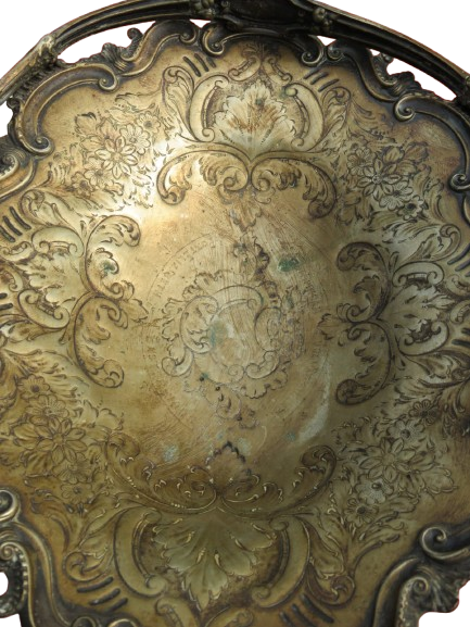 Handle Bowl fruit Silver Plated Art Decoration 1930's