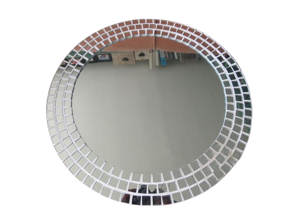 Round Silver Mirror 50cm
