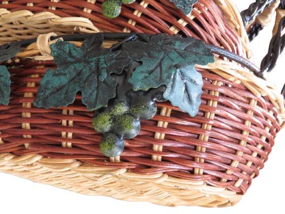 A set of 4, French Champagne Grape Harvest Basket