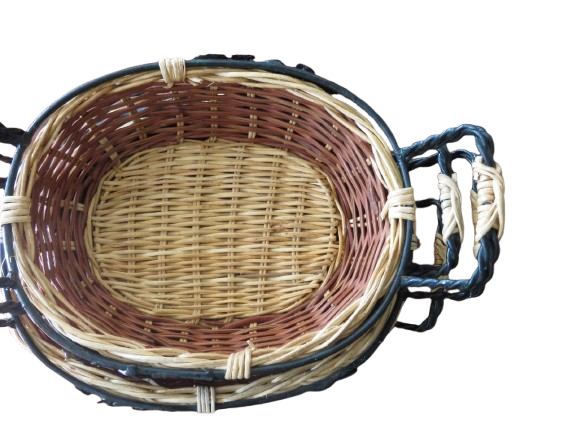 A set of 4, French Champagne Grape Harvest Basket