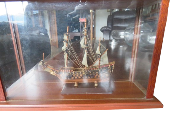 HMS PRINCE Scale Model Ship in Glass