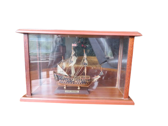 HMS PRINCE Scale Model Ship in Glass