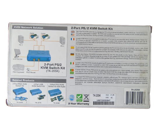 2-Port PS/2 KVM Switch Kit