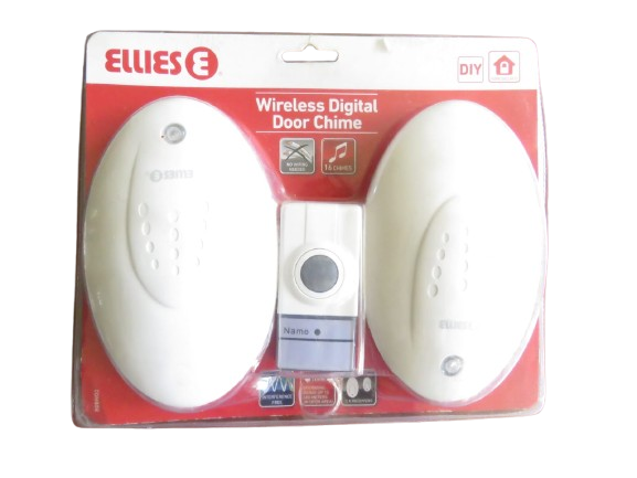 Ellies Wireless Digital Door Chime With 2 x Receivers ***100m Free Air Range***