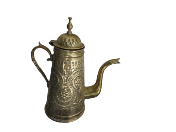 Vintage Estern Embosed Brass Teapot