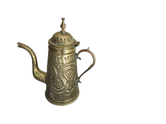 Vintage Estern Embosed Brass Teapot