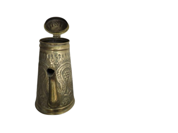 Vintage Estern Embosed Brass Teapot
