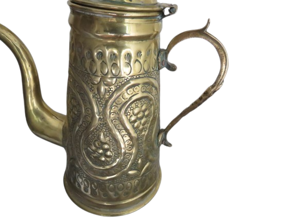Vintage Estern Embosed Brass Teapot