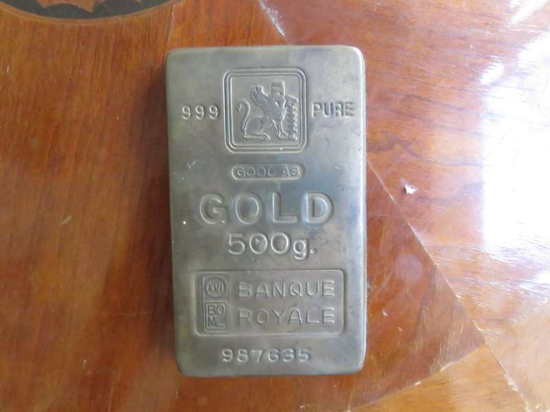 500g Vintage Barclays Bank 1980s Gold Bar